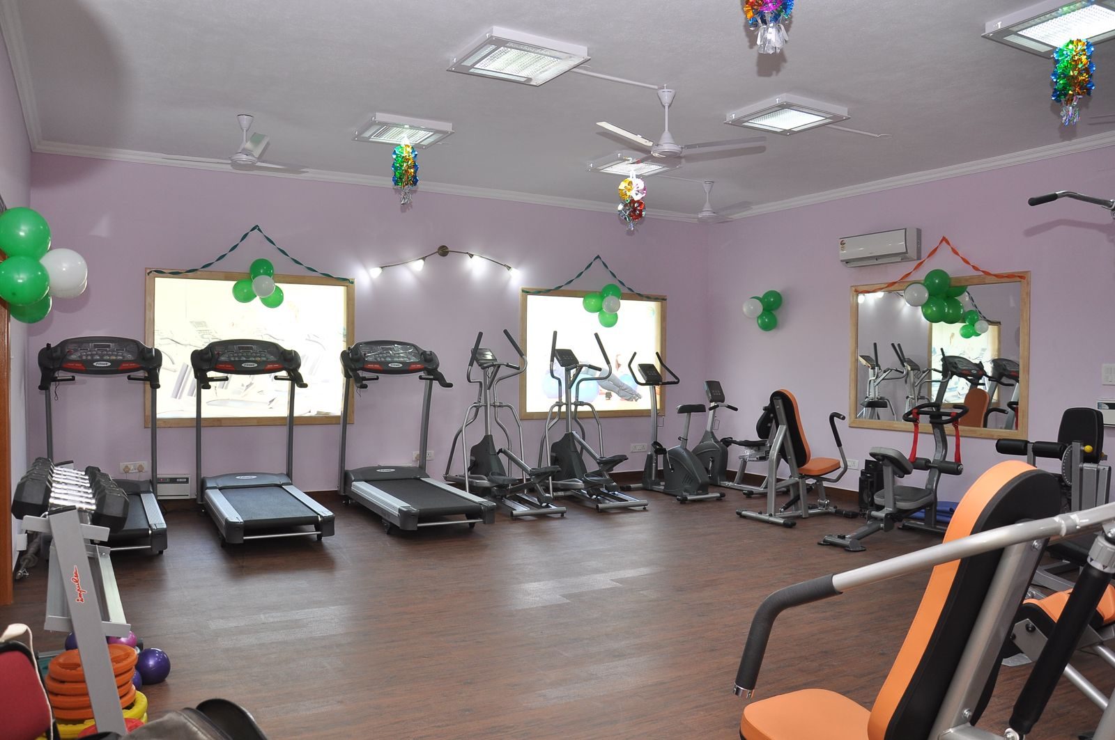 Exercise physiology unit with treadmills, cross-trainers and strength equipment
