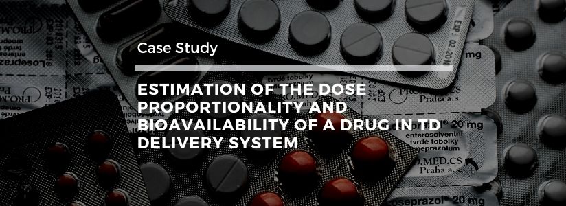 Estimation of the dose proportionality and bioavailability of a drug in TD delivery system